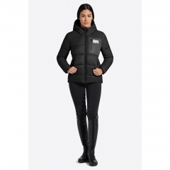 RG NYLON QUILTED HOODED PUFFER JACKET 