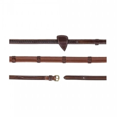 1/2 RUBBER REINS WITH 7 LEATHER LOOPSPLAINTED FLASH NOSEBAND BRIDLE