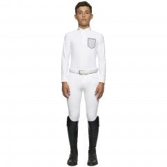 FRONT PRINT POCKET  L/S COMPETITION POLO