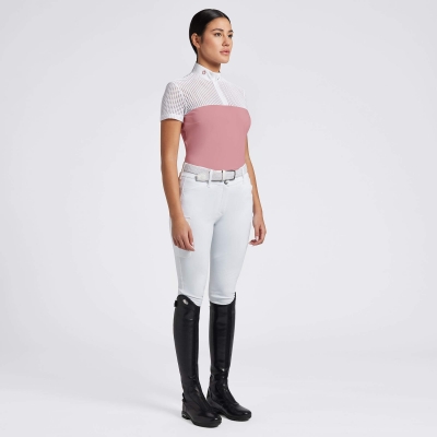 CT S/S PERFORATED JACQUARD