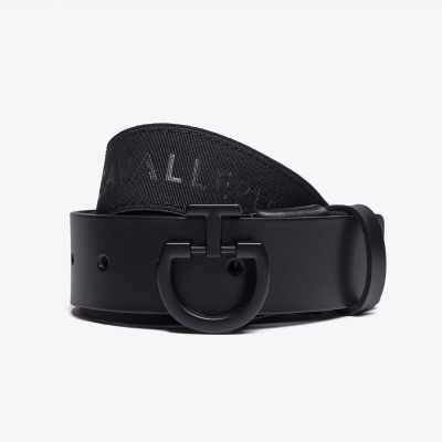 MEN'A DEBOSSED LOGO ELASTIC BELT CT CLASP 