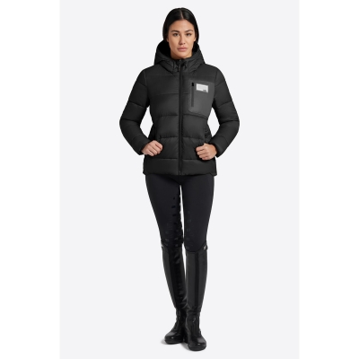 RG NYLON QUILTED HOODED PUFFER JACKET 