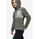  RG NYLON QUILTED HOODED PUFFER JACKET 