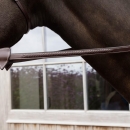  1/2 RUBBER REINS WITH 7 LEATHER LOOPSPLAINTED FLASH NOSEBAND BRIDLE 