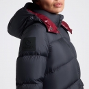  CT HOODED DOWN PADDED LONG NYLON PARKA 