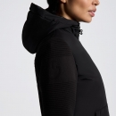  CT HYBRID PUFFER/TECH KNIT HOODED JACKET 