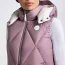  CT HOODED DOWN PADDED NYLON VEST 