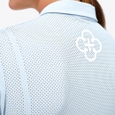  PERFORATED JERSEY S/S ZIP COMPETITION POLO W/ SOLID INSERT 