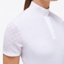  CT S/S Sheer Jacquard Jersey Competition Button Polo 
