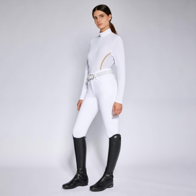 CT TECH PIQUET L/S ZIP COMPETITION POLO 
