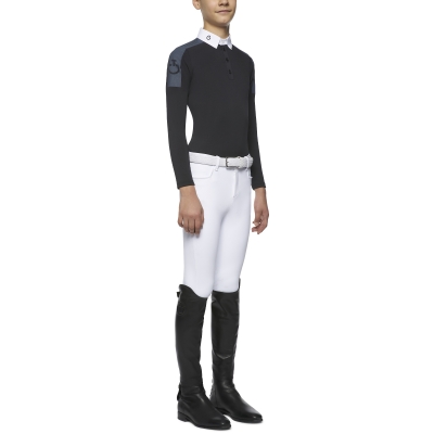 TECH PIQUET PRINTED L/S COMPETITION POLO