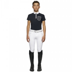 FLOCK PRINTED POCKET S/S COMPETITION POLO 