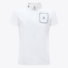 CT ORBIT POCKET PRINT JERSEY S/S COMPETITION ZIP POLO  