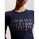  PARIS STUDDED LOGO LONG SLEEVE T- SHIRT 