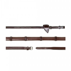 RUBBER REINS WITH 7 LEATHER LOOPS