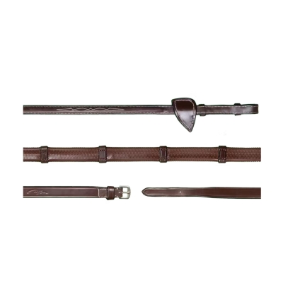 RUBBER REINS WITH 7 LEATHER LOOPS